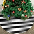 thumbnail image 3 of Christmas Tree Skirt Black And White Stripe Xmas Tree Skirt Mat for Christmas Decorations Party Holiday 30", 3 of 6