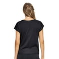 thumbnail image 3 of Expert Brand USA-Made Women's MoCA Cotton Blend Front Tie T-Shirt, Black, Medium, 3 of 5