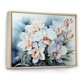 thumbnail image 2 of Designart "Beachside Gray Orchids" Orchids Floater Framed Canvas Prints, 2 of 5