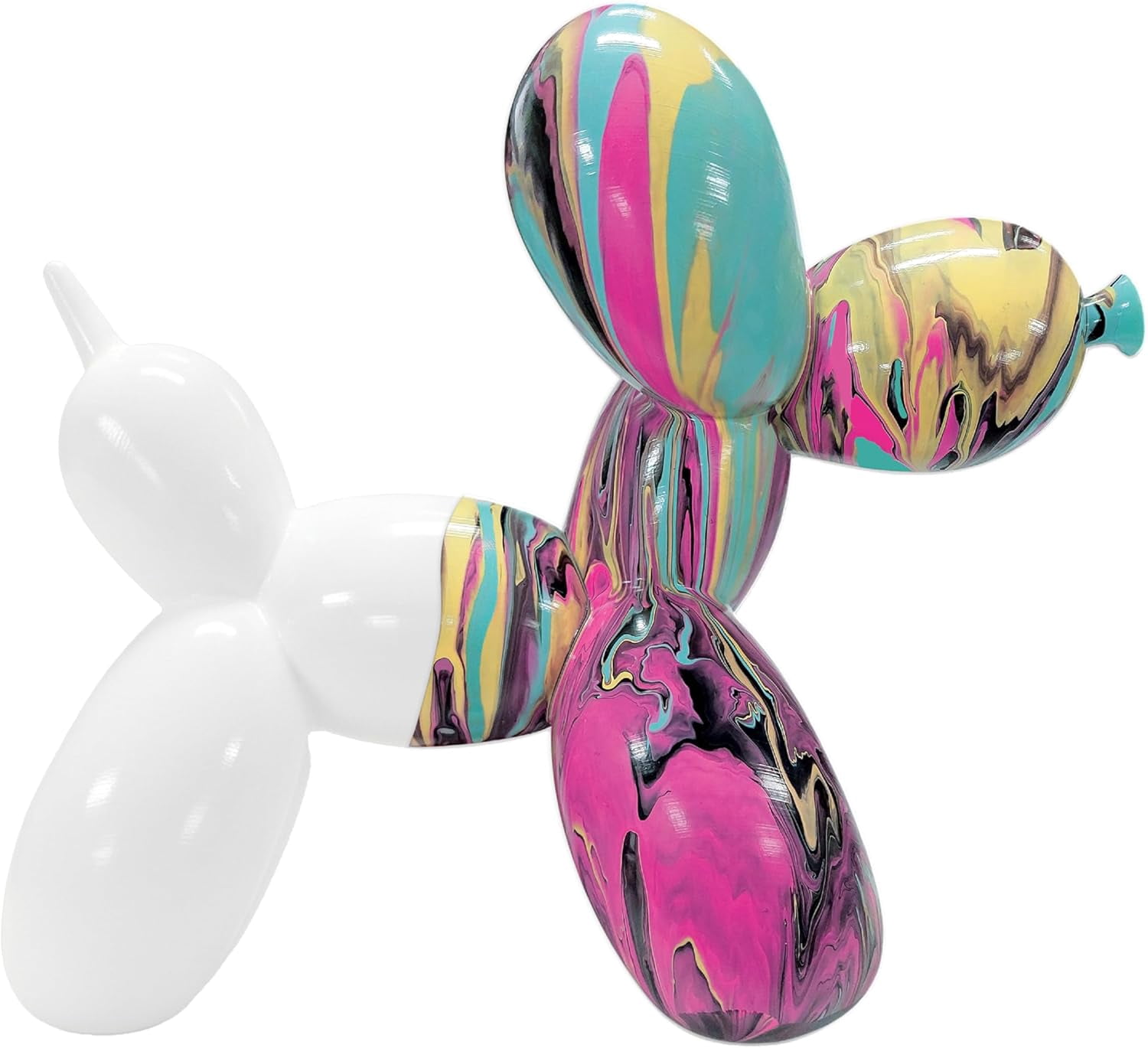 Pour Palz DIY Paint Pouring Kit – 1 XL Balloon Dog, 4 Acrylic Pour Paints, Mixing Cups & Tools, Create Unique Marbled Art, Fun Hands-On Craft Kit for Kids & Adults, Candy Ripple, Ages 5+