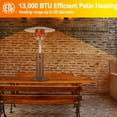 thumbnail image 4 of 13,000 BTU Propane Patio Heater, Mini Tabletop Outdoor Heater with Triple Protection System, Double-Layer Stainless Steel Burner, Outside Heaters for Garden, Patio and Residential, Brown, 4 of 8