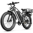 thumbnail image 1 of Jasion EB5 MAX Electric Bike for Adults with 1500W Peak Motor, 48V 15Ah Battery Electric Mountain Bike, 26" x 4.0" Fat Tire Ebike, Shimano 7-Speed Bicycle UL2849, 1 of 8