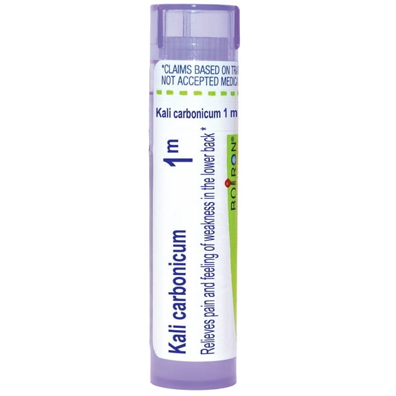 Boiron Kali Carbonicum 1M, Homeopathic Medicine for Pain And Feeling Of Weakness In The Lower Back, 80 Pellets