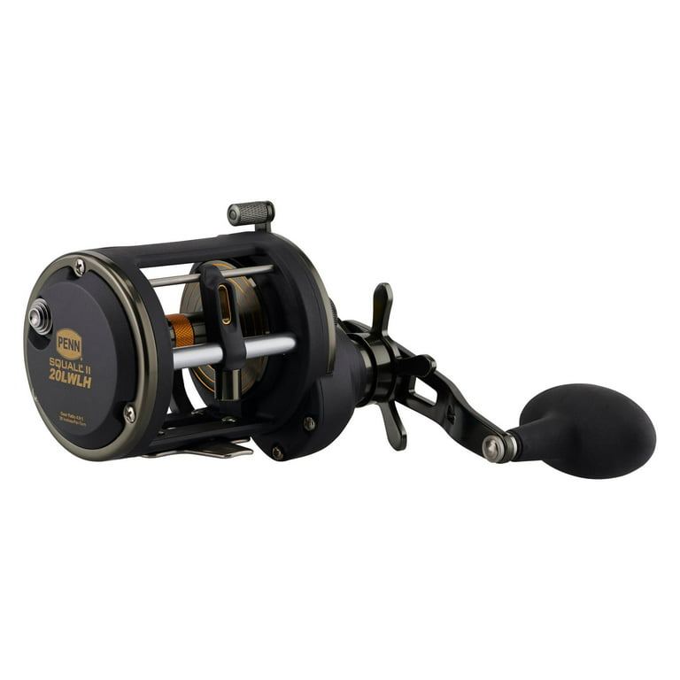 PENN Squall II Level Wind Conventional Reel, Size 20, Left-Hand 