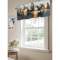 thumbnail image 6 of City Valances for Windows, Rod Pocket Kitchen Valance Curtains - Soft & Washable Small Window Treatment for Living Room,&nbsp;Bathroom, Oil Painting, 54x18inch, 6 of 9