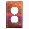thumbnail image 2 of Metal Light Switch Plate Cover Image of Marble Red Orange Swirl Galaxy MAR073, 2 of 13