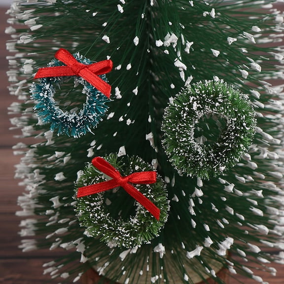 10pcs Mini Christmas Wreaths Miniature Garden Home Decoration Dollhouse Decor