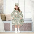 thumbnail image 7 of BZSMCE Wearable Blanket Hoodie Fashion Cherry Blossom Bunny Reverie Home Wear, 7 of 7