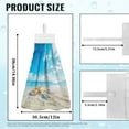 thumbnail image 7 of ZIATUBLE Beach Ocean Hand Towels with Loop Starfish Towels for Kitchen Drying Breathable Bathroom Hand Bath Towel with Snap Button Dish Towels for Kitchen Decorative Hand Tie Towel, 7 of 7