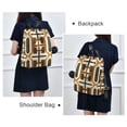 thumbnail image 4 of FORMRS Women's Travel Backpack Purse Anti-Theft Hidden Pockets Casual Shoulder Bag, Beige Geometric, 4 of 7