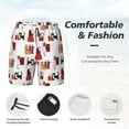 thumbnail image 4 of Kdxio Cute Cat And Christmas Gift Print Men'S Swim Trunks With Compression Liner 7 Inch Inseam Quick Dry Swim Shorts, 4 of 7