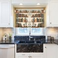 thumbnail image 5 of Yayeee Kitchen Curtains Tier Pair Light Filtering 27"x36" Rod Pocket Short Cafe Window Panel, Shelfplants, 5 of 7
