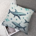 thumbnail image 7 of JRXY Ocean Decor 2pcs Throw Pillow Covers, Pillow Covers Anchor Whale Starfish Shark Pillowcase, Decorative Pillow Cushion Covers for Couch, Bed, Sofa, Car Seat, Bedroom, Home, Farmhouse 24x24in, 7 of 7