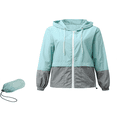 thumbnail image 2 of Femmes Automne Imperméable Léger Imperméable Imperméable Coupe-Vent à Capuche, 2 of 5