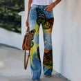 thumbnail image 4 of WILLBEST Pantalones Casuales para Mujer: Pantalones Largos Holgados con Estampado y Micro Acampanados para Mayor Comodidad y Estilo. Mediana, 4 of 4