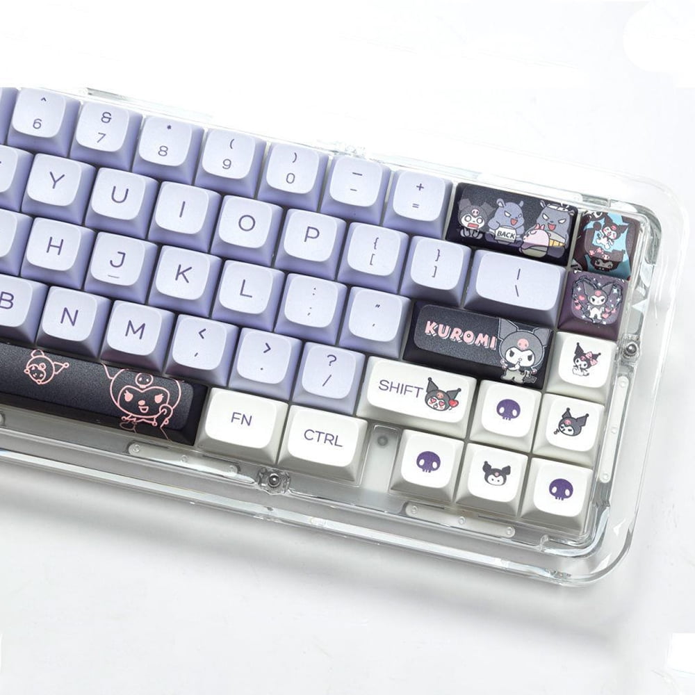 New Cartoon Kuromi Theme Computer Keycaps, Purple ,echanical Keyboard Keycaps Standard XDA Height, Friends Family Birthday Gift