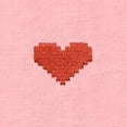 thumbnail image 2 of Dalix Pixel Heart Embroidered Lightweight Relaxed Jersey Tee Summer Cute Love Womens in Pink XS X-Small, 2 of 5