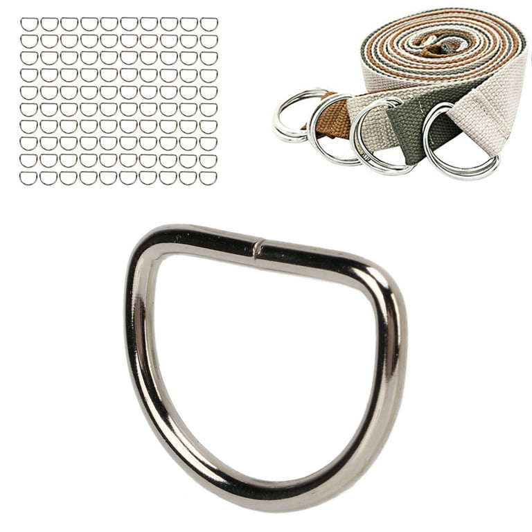 Silver Metal D Rings - Multiple Sizes