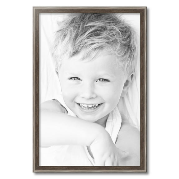ArtToFrames 20" x 30" Contrast Grey Picture Frame, 20x30 inch Gray Wood Poster Frame (WOM-4930)