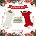 thumbnail image 4 of ‌Large 16.4" Knit Dog Christmas Stocking - Bone Shaped Pet Holiday Decor with Hanging Loop, Super Soft Cable Knit Xmas Stockings for Pets & Family Décor‌, 4 of 7