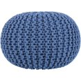 thumbnail image 3 of Mark&Day Pouf Ottoman, Harmannsdorf Texture Bright Blue Round Pouf Foot Rest for Living Room, Bedroom and Boho Home Decor (14"x20"x20"), 3 of 4
