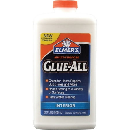 Elmer's Glue-All Multi-Purpose Liquid Glue, Extra Strong, 32 Ounces, 1 Count - Great for Making (Best Glue For Polypropylene)