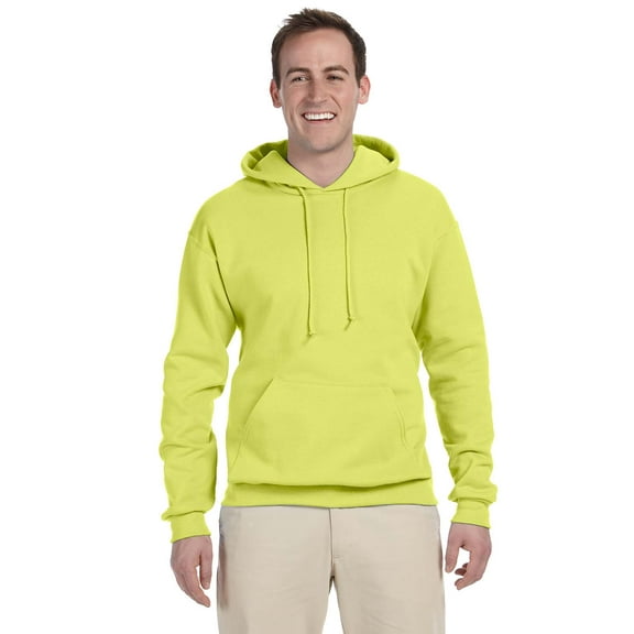 Jerzees Nublend Adult Pullover Hooded Sweatshirt , 996 , Safety Green , Medium
