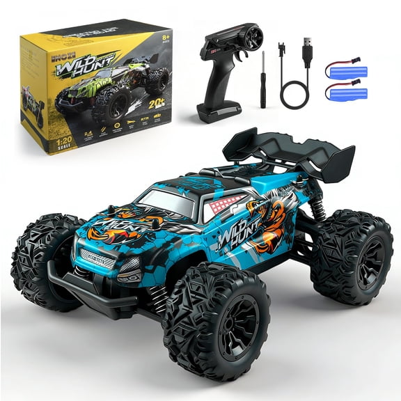 Coche de control remoto QIAOBUQI, camión todo terreno 1:20 para niños