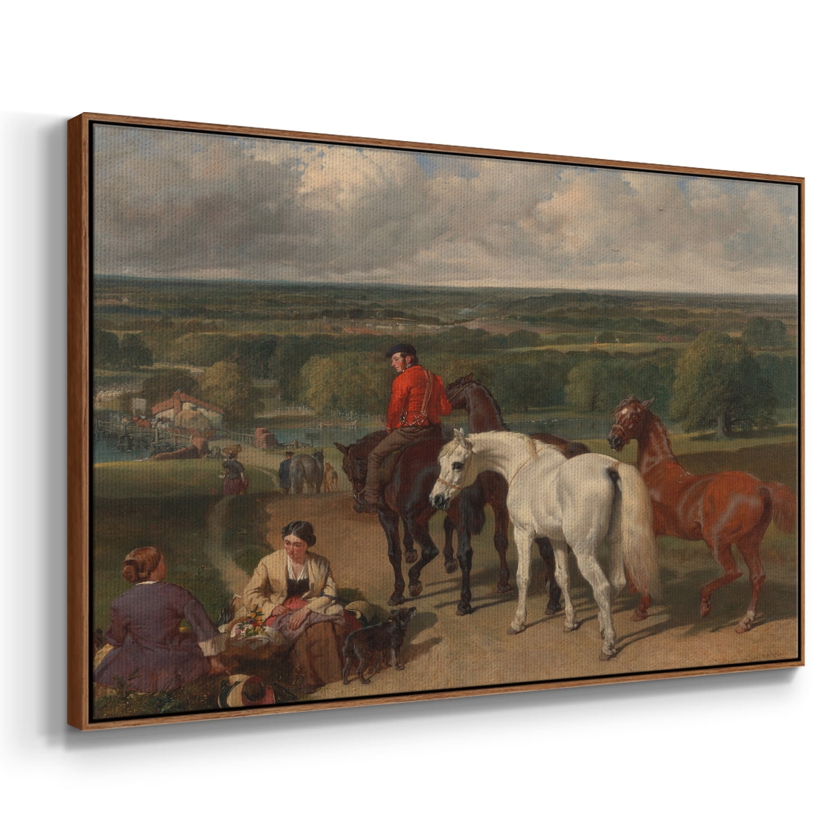 Vintage Animal Print-XLVII By Wexford Home Framed in Walnut Wood Gallery Wrapped Canvas 27 in. x 41 in.
