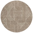 thumbnail image 2 of Addison Rugs Chantille Indoor/Outdoor Transitional Lines Brown Washable Round Rug, 8' x 8', 2 of 6