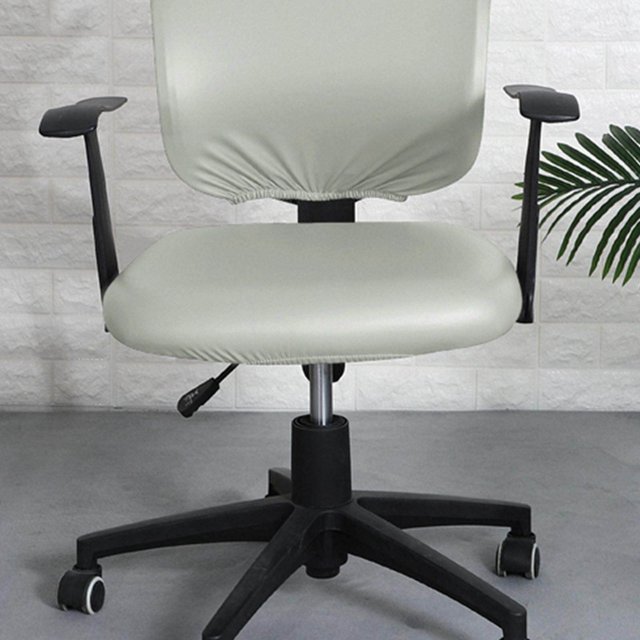 Xingzhi Split Office Chair Cover Dustproof Waterproof Rotating Chair Protector Gray Seat Cover
