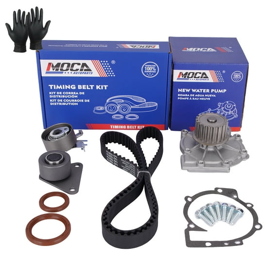 MOCA AUTOPARTS Timing Belt Kit with Water Pump Fit for 1998-2004 Volvo C70 2.3L & 2003-2007 Volvo XC70 2.5L
