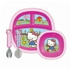 Toddler Dining Set - Hello Kitty - Plate, Bowl, Fork & Spoon New 40070