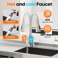 thumbnail image 3 of EDTara 39” Single Bowl Utility Sink, Stainless Steel Free Standing Unit Featuring Drawer, Workbench, Storage Rack, Faucet, and All-Inclusive Plumbing Set for Kitchen, Laundry, or Workshop, 3 of 7