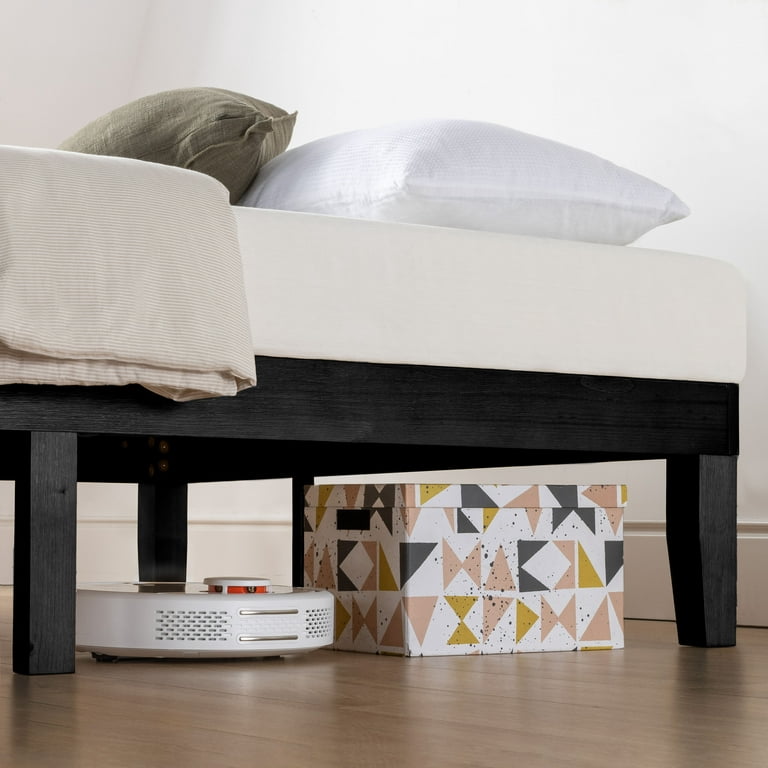 Ikea Queen Bed Frame (Malm, Black) + Slats (Ikea Luroy)