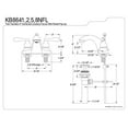 thumbnail image 2 of Kingston Brass KB8642NFL Two Handle 4 in. Centerset Lavatory Faucet with Retail Pop-up, 2 of 2