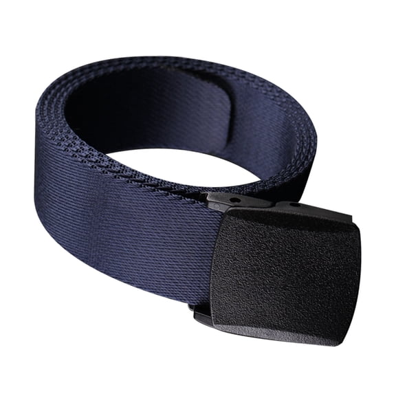 OUNONA Mens Casual Nylon Belts with Lightweight MoistureWicking Material and Durable Plastic Buckle Blue 1.5 Inch