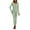Green, variant on Kilaqueen Womens Pajama Sets Solid Color Long Sleeve Crew Neck Tops and Long Pants with Built in Bra Pads Lightweight Unltra Soft Base Layer Pj Sets