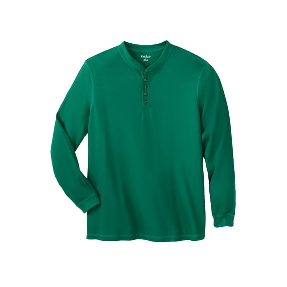 KingSize Men's Big & Tall Waffle-Knit Thermal Henley Tee