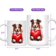 thumbnail image 4 of Happy Valentine's Day Border Collie Brings Love Heart Mug Borders Dog Lovers Gifts Idea Coffee Tea Cup - 02028, 4 of 4
