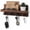 brown, variant on Wooden Key Holder for Entryway Decor Wall Mounted Mail Organizer and Key Hanger with 4 Hooks Rustic Rack for Keys Sunglasses