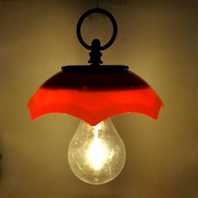 Lámpara de farol de camping con bombilla de tungsteno, impermeable, colgante, encendido/apagado automático, lámpara de jardín para patio, , Soledad Linterna al aire libre