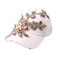 thumbnail image 1 of Baseball Cap Solid Color Windproof Lightweight Fashionable Bling Rhinestone Hip Hop Hat Birthday Gift, 1 of 10
