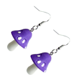 thumbnail image 3 of Guardurnaity Gotas para los oídos Pendientes de goma de plástico Forma de hongo Mujer Oreja Colgante Joyería Ropa, zapatos y accesorios Miscelánea Violeta, 3 of 6