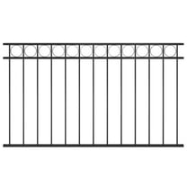 vidaXL Fence Panel Steel 5.6 ft x 2.6 ft Black