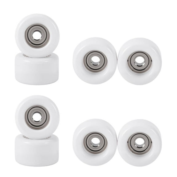 8pcs Plastic Skateboard Wheels with Bearing Steel White 7.5x4.5mm Hole: 1.4mm