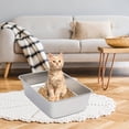 thumbnail image 5 of Stainless Steel Sifting  Litter Box XL High-Sided Anti-Leakage Easy Clean with Scoop & Liner for Big Cats Pine Pellets, 5 of 6