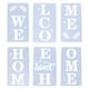 thumbnail image 1 of 6 plantillas de pintura "Bienvenido a casa" para puertas de madera y porches., 1 of 6