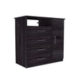 thumbnail image 2 of Depot E-Shop Rioja Dresser With 4 Drawers, Cabinet, Hanging Rod, And Open Shelf, Smokey Oak/White, 2 of 8