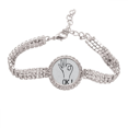 thumbnail image 1 of Pulsera de tobillera personalizada Gesto patron negro de cadena de tenis joyería de diamantes, 1 of 3